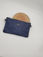 Pochette en cuir cuir pleine fleur - MONA festive
