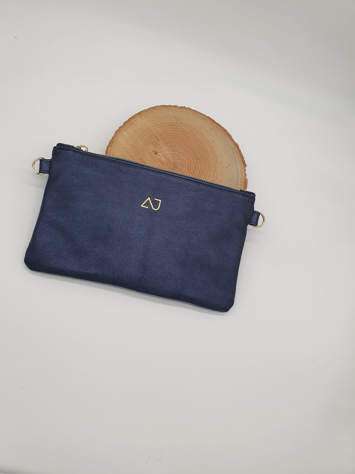 Pochette en cuir cuir pleine fleur - MONA festive