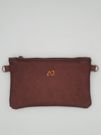 Pochette en cuir cuir pleine fleur - MONA festive