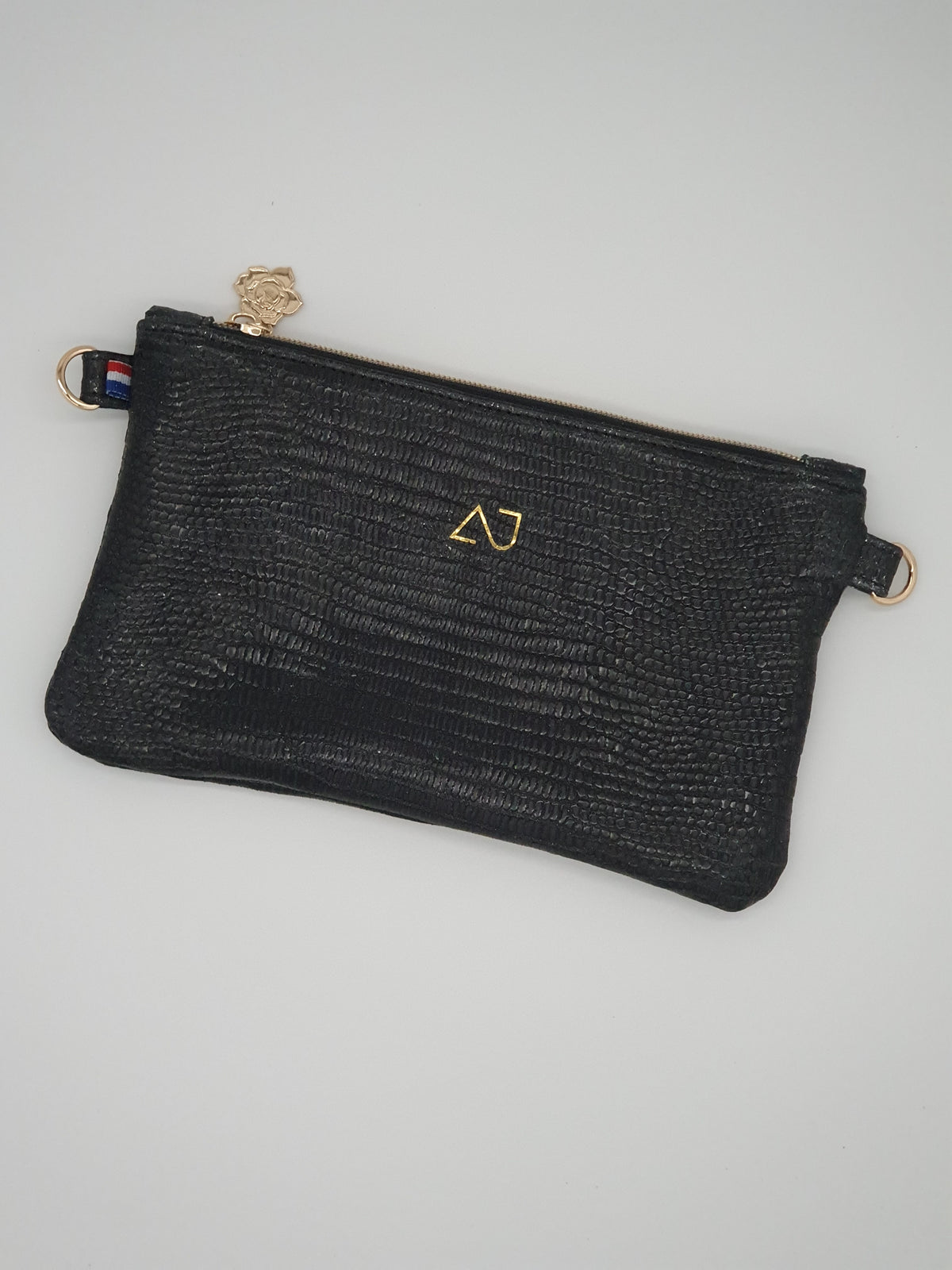 Pochette en cuir cuir pleine fleur - MONA festive