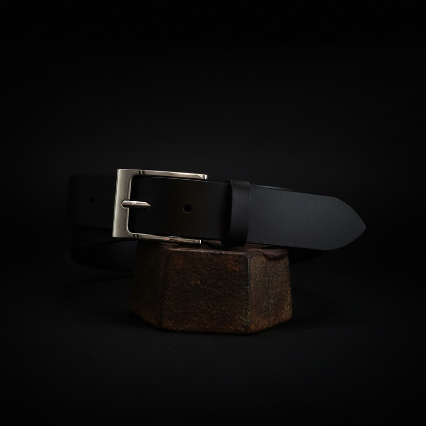 Ceinture Française Cuir Pleine Fleur Albon Chocolat