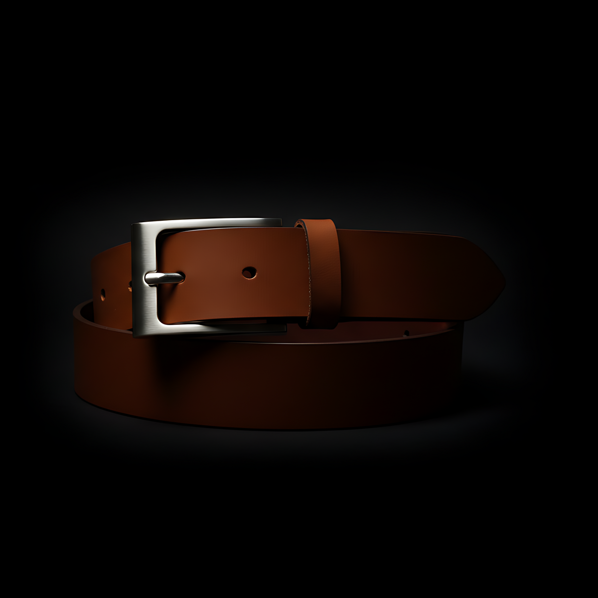 Ceinture Française Cuir Pleine Fleur Albon Fauve