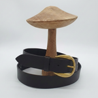 Ceinture Française Cuir Pleine Fleur Bacon Chocolat
