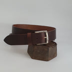 Ceinture Française Cuir Pleine Fleur Cadoue Ebene