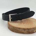Ceinture Française Cuir Pleine Fleur Dortin Noir