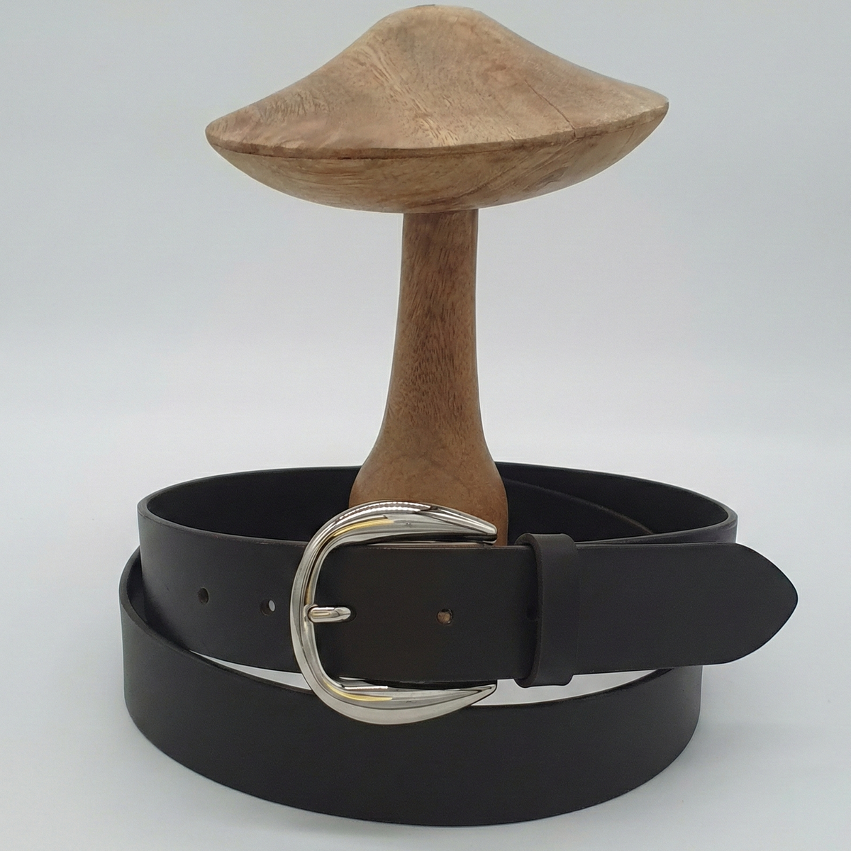 Ceinture Française Cuir Pleine Fleur Janui Chocolat