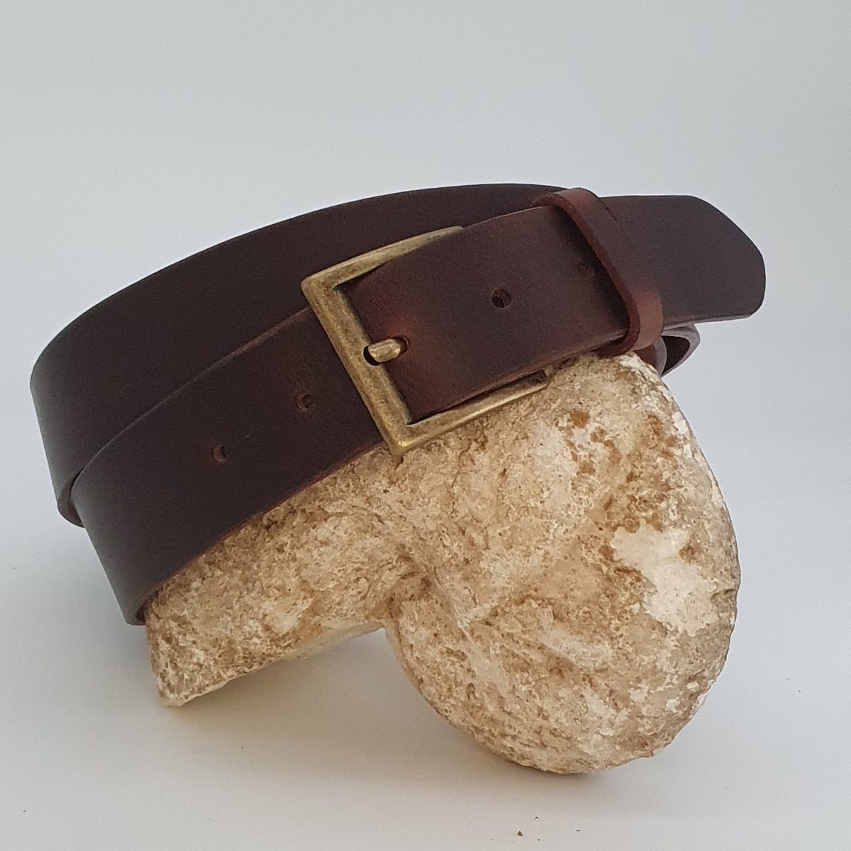 Ceinture Française Cuir Pleine Fleur Locqua Ebene