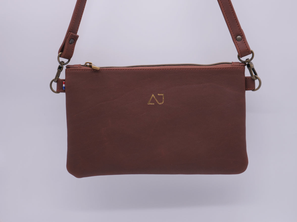 Pochette en cuir pleine fleur - MONA Tradition