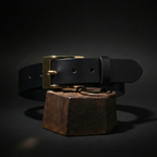 Ceinture Française Cuir Pleine Fleur Sernin Noir